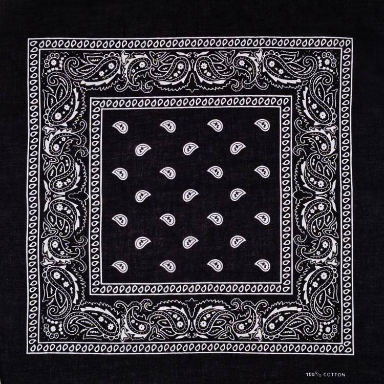 腰果方巾g1花大嘻哈头巾街舞蝴蝶围巾男女围巾