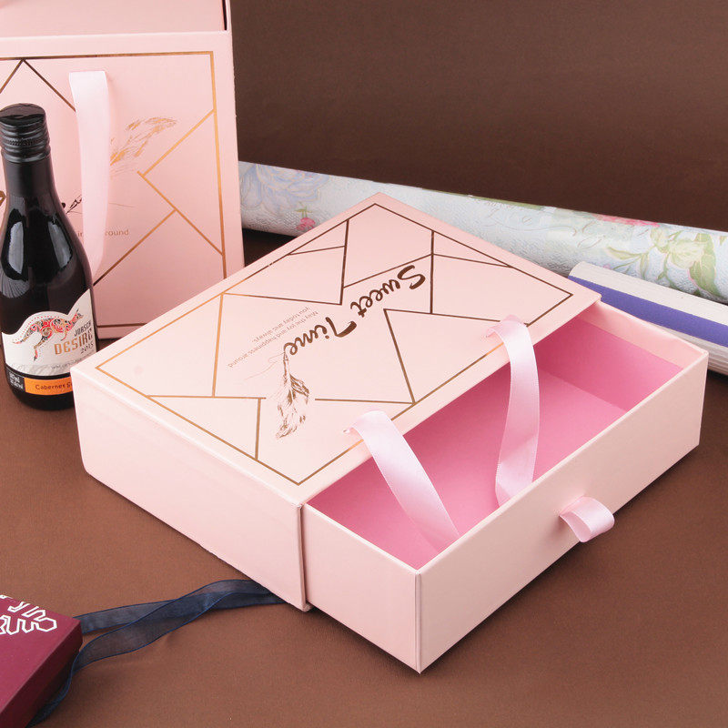 生日抽屉礼品盒收纳盒喜糖盒礼盒纸盒包装盒长方形糖盒