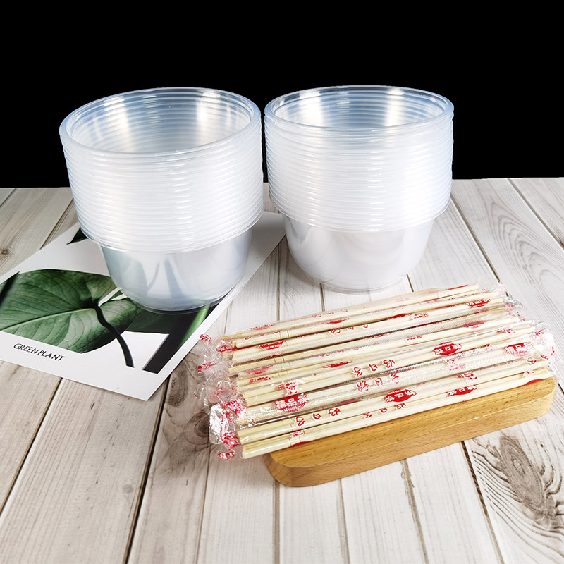 一次性碗筷套餐酒席结婚塑料环保家用餐具筷子叉