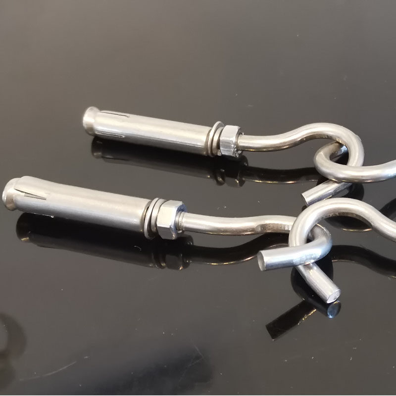 不锈钢膨胀螺丝吊钩m5挂勾吊顶天花板带圈支架膨胀螺丝