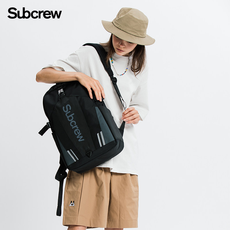 subcrew潮流背包男双肩包大容量旅行包大中学生书包潮牌休闲男包