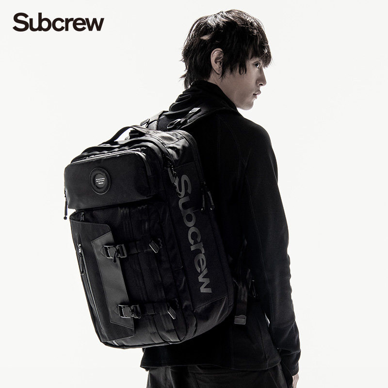 subcrew潮牌机能双肩包潮流多功能旅行户外大容量男士双肩背包