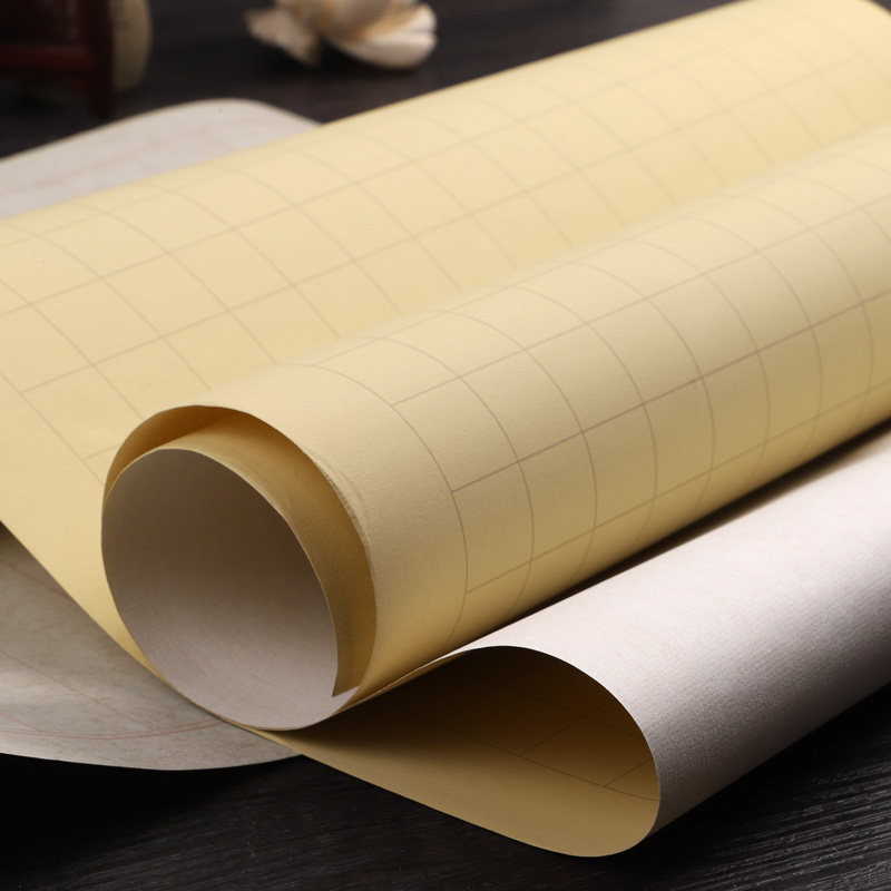 初学长卷毛笔不洇行书竖格方格练字书法专用宣纸