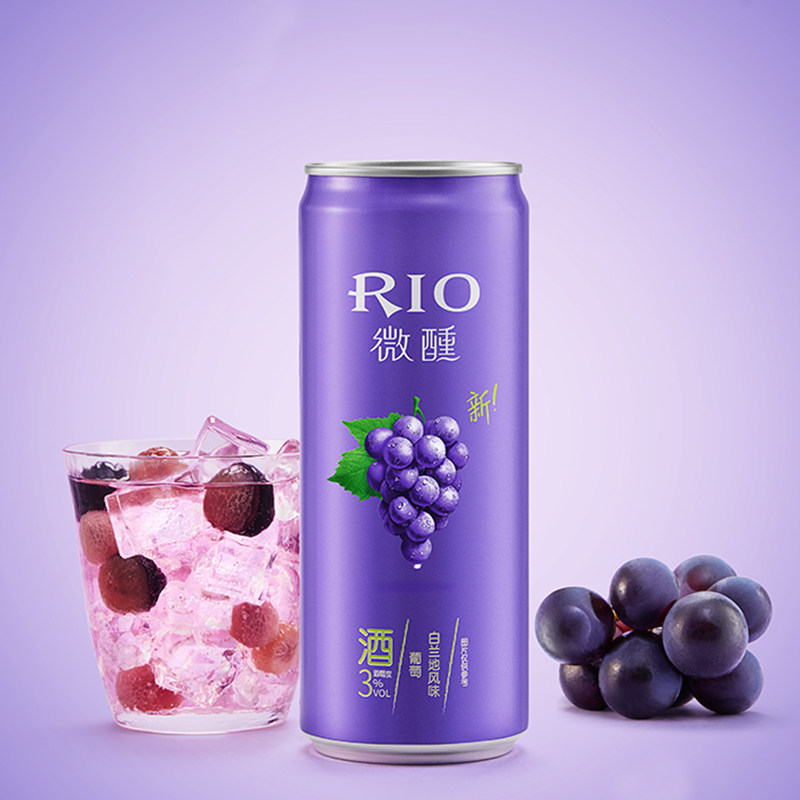 锐澳鸡尾酒rio微醺草莓乳酸菌330ml少女低度甜酒预调鸡尾酒