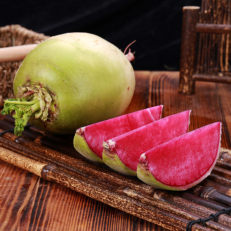 潍坊心里美萝卜10斤新鲜绿皮红心胭脂水果萝卜潍县特产蔬菜青包邮