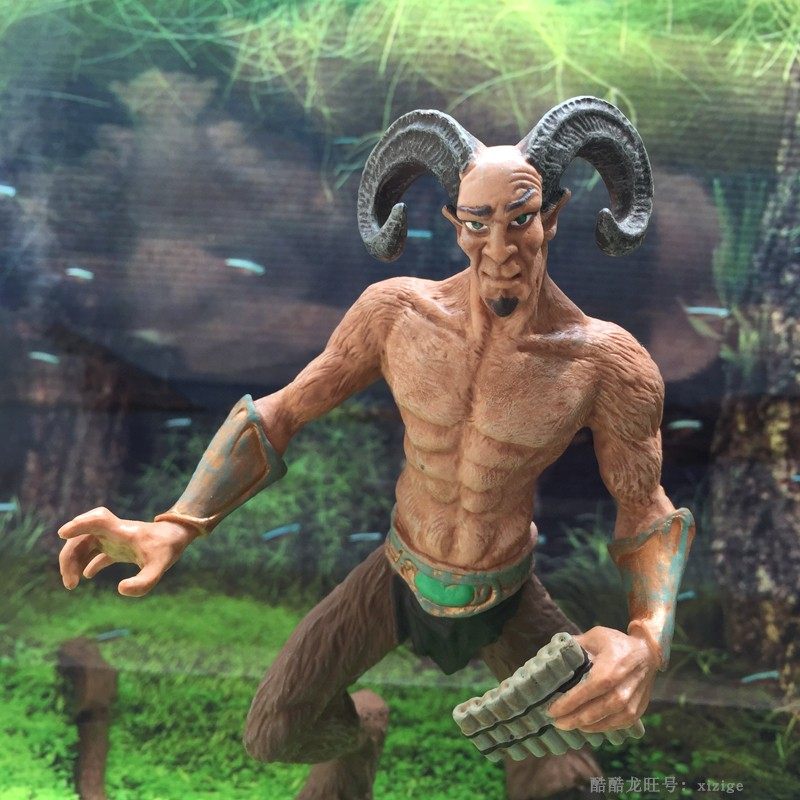 美国人身羊头之王森林玩具半人safari模型色狼仿真