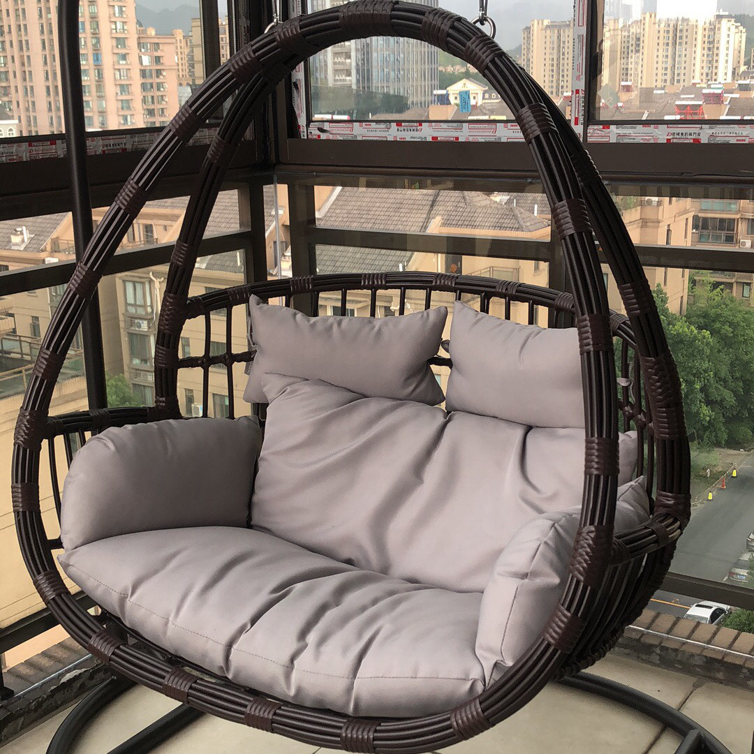 吊篮藤椅懒人椅室内吊床家用吊兰摇椅阳台秋千摇篮椅庭院双人吊椅