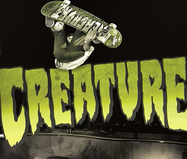 美国原装进口品牌creature七层枫木专业双翘滑板板面滑板