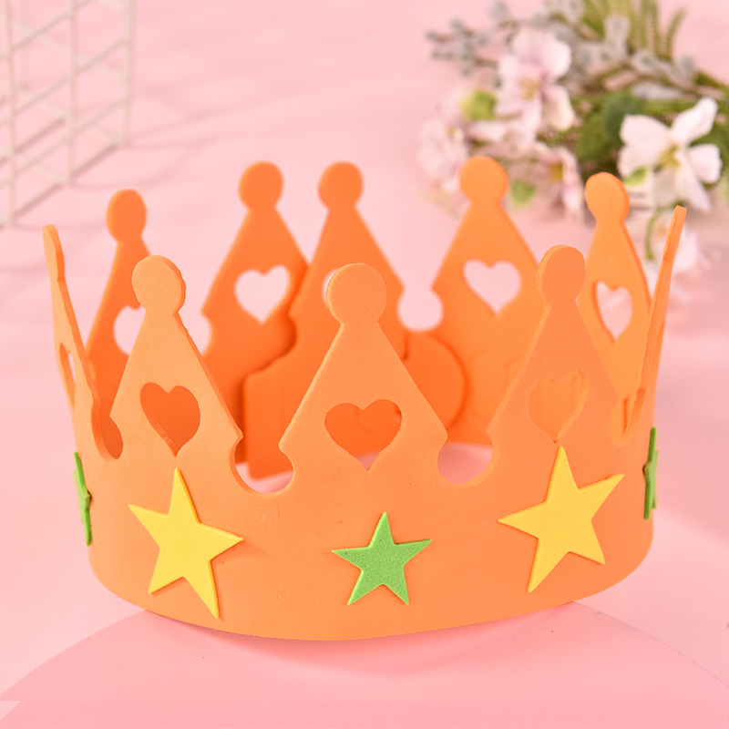 创意eva生日道具装扮舞会幼儿园帽子皇冠手工手工创意粘贴类