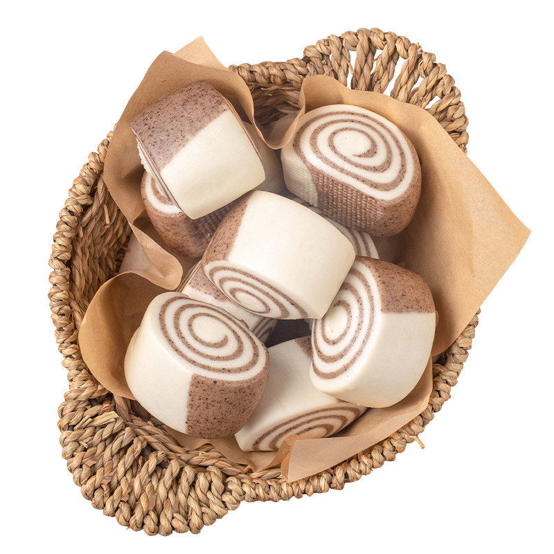 馒头安井黑米48个刀切杂粮包馒头早餐早点速冻食品包点