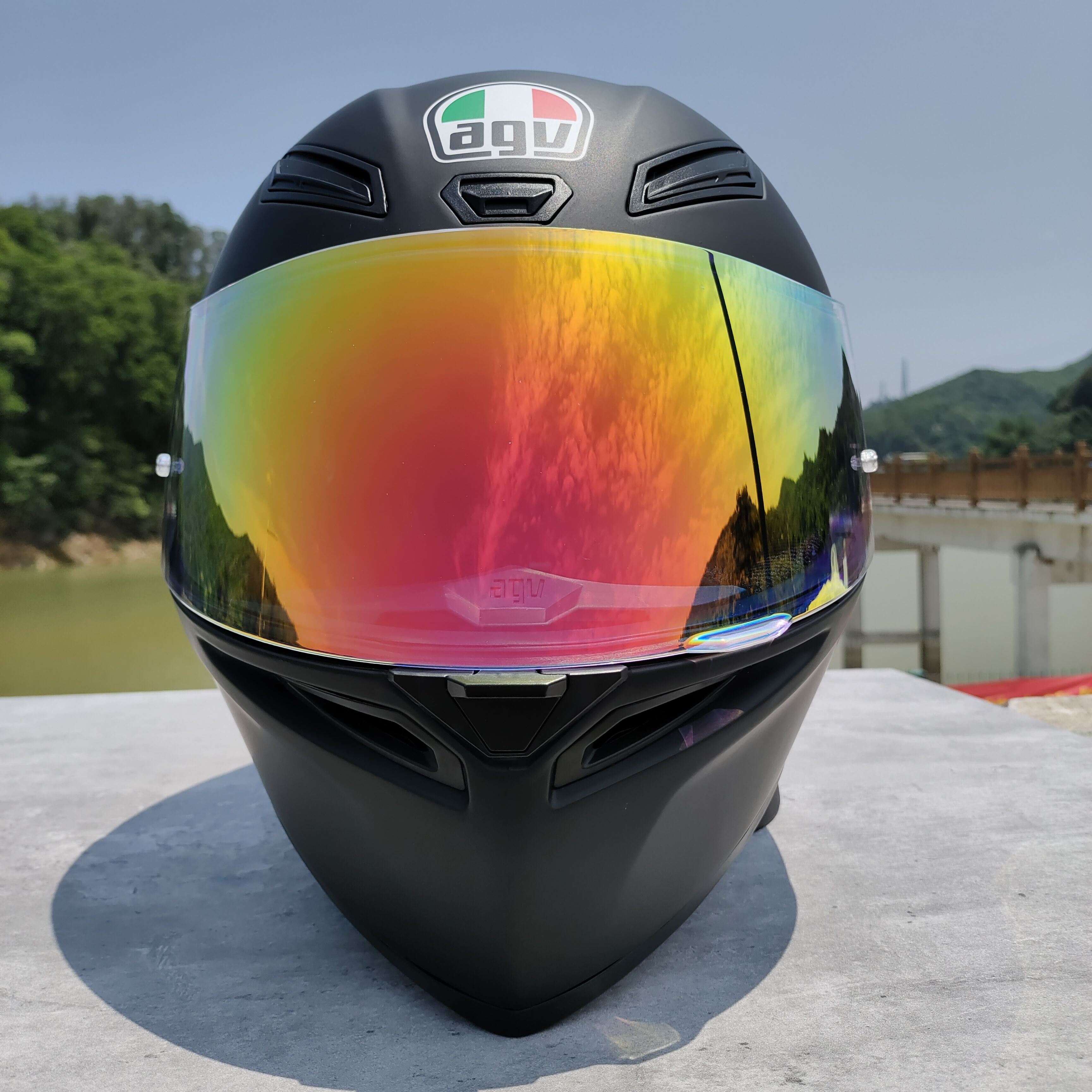 适用于agvk1头盔镜片k5k3svk5s适用极光电镀风镜