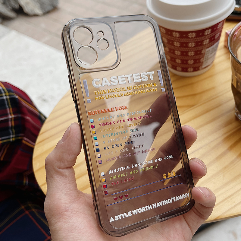 casetest灰色彩虹海报适用iPhone13手机壳透明11苹果12promax xs