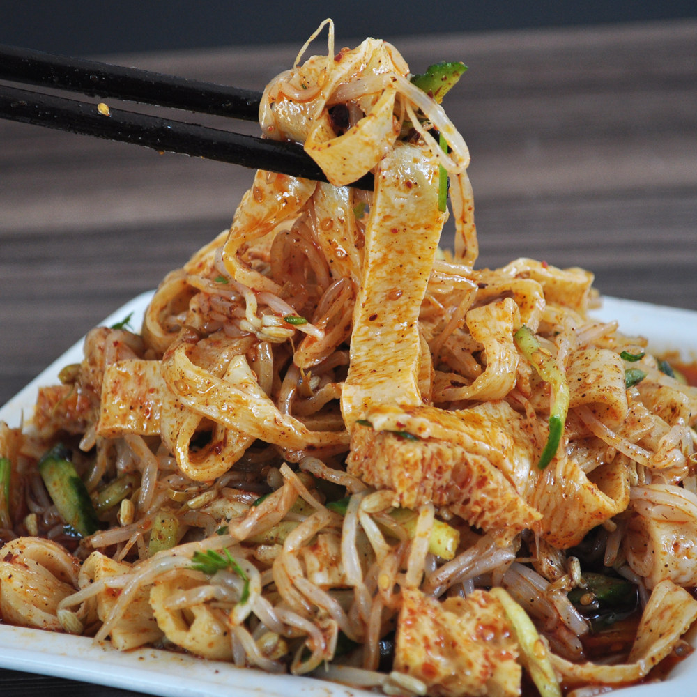 石头宿迁小吃特产泗洪泗阳徐州面皮凉皮一件冲泡方便面