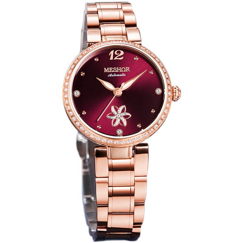 名梭meshor手表女表全自动机械机芯7039国产腕表