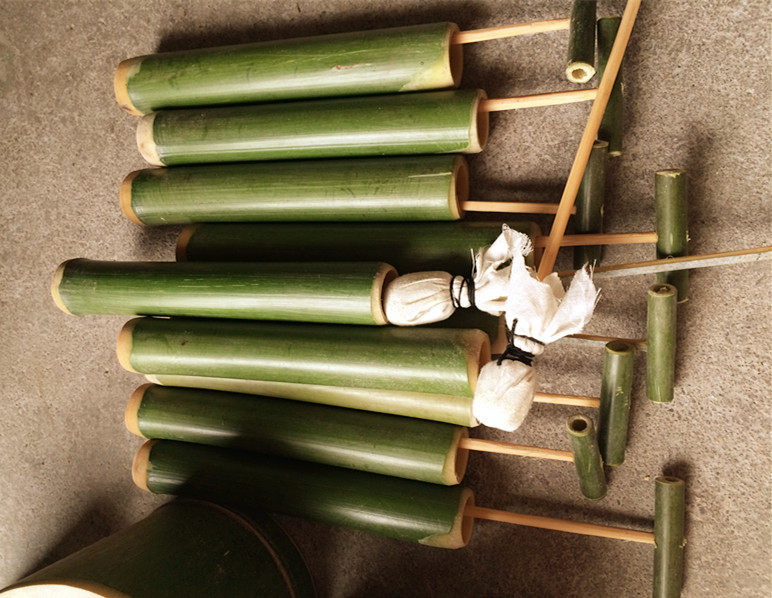 水枪幼儿园儿童水池戏水玩水竹子竹筒竹制小水戏水