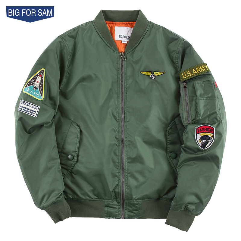 BIG FOR SAM秋冬ma1飞行员夹克男女情侣棒球服美国空军棉服外套潮