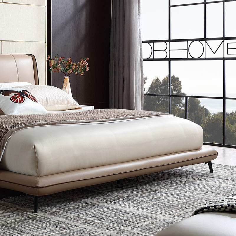 帝标现代轻奢风格皮床简约双人床主卧大床高档皮艺床