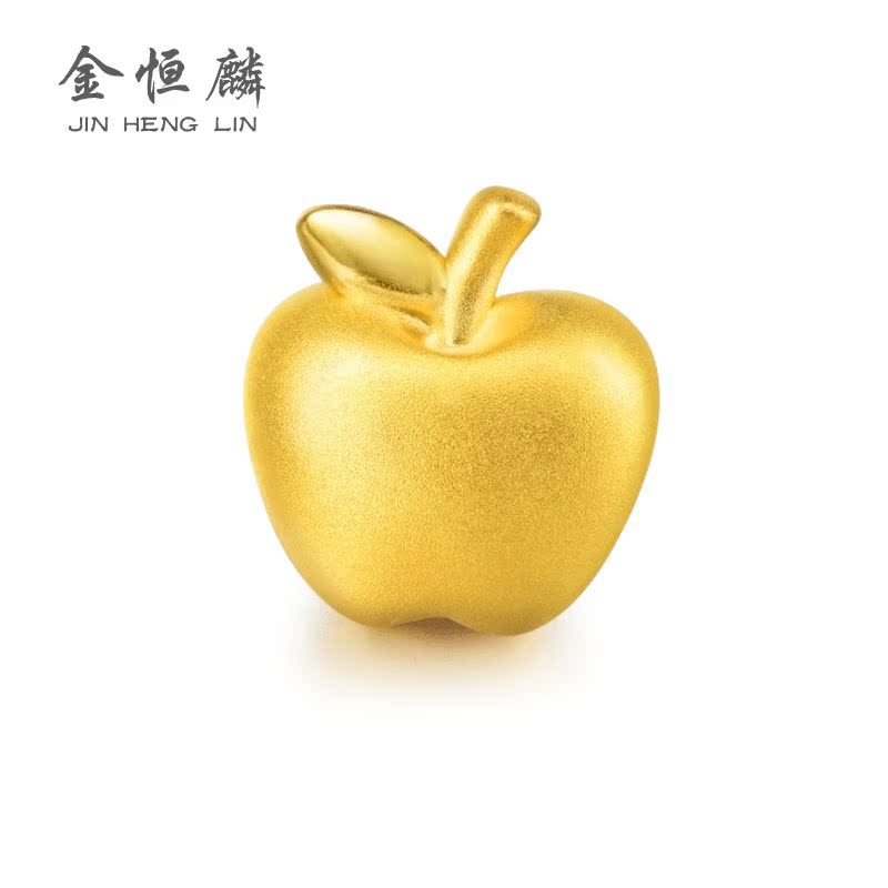 转运苹果金苹果3d硬金平安夜24k圣诞节手饰