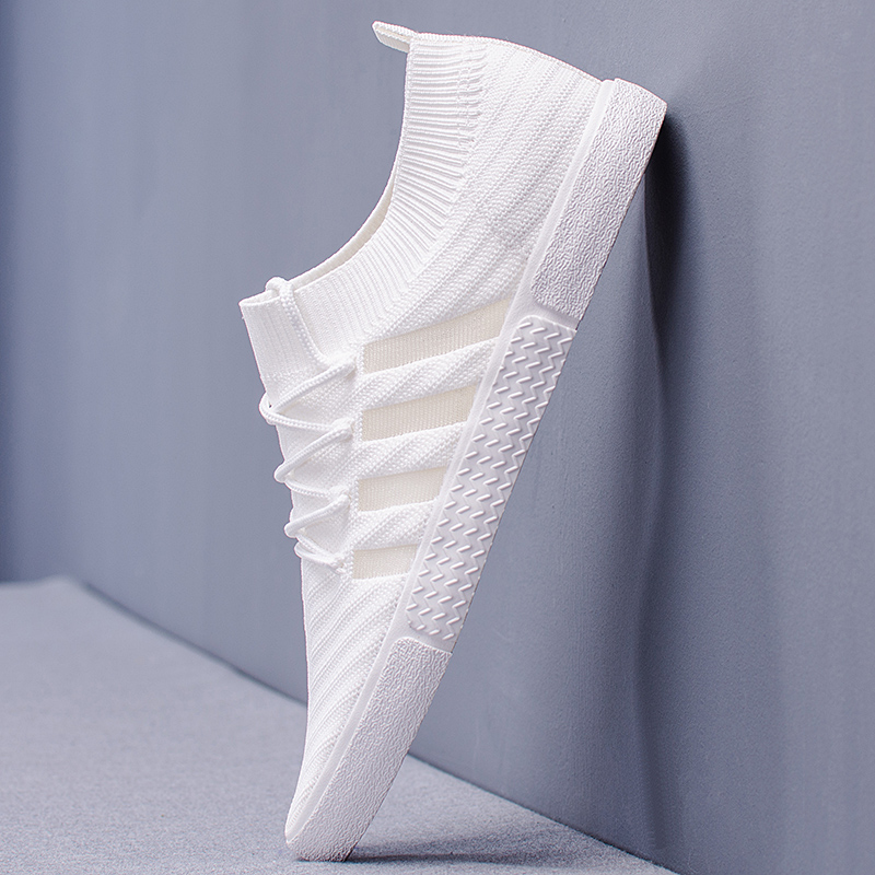 布鞋男2022新款夏季飞织网鞋百搭男鞋透气板鞋春季运动休闲鞋网面