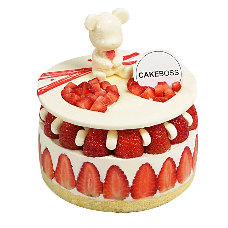 cakeboss莓好时光酸奶草莓奶油蛋糕