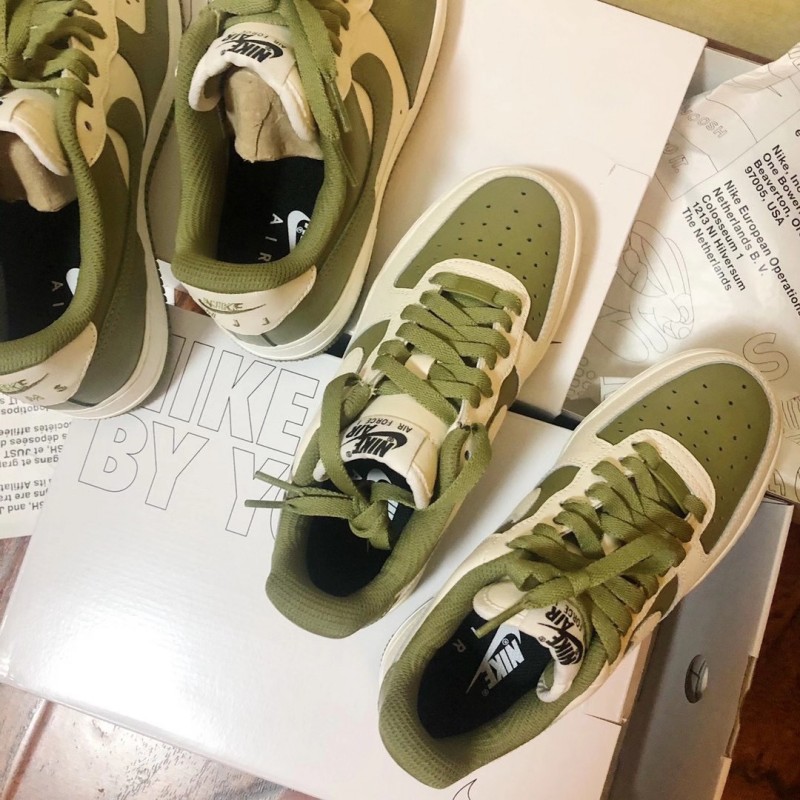 耐克正品定制款Nike Air Force 1牛油果绿空军一号果冻底男女板鞋