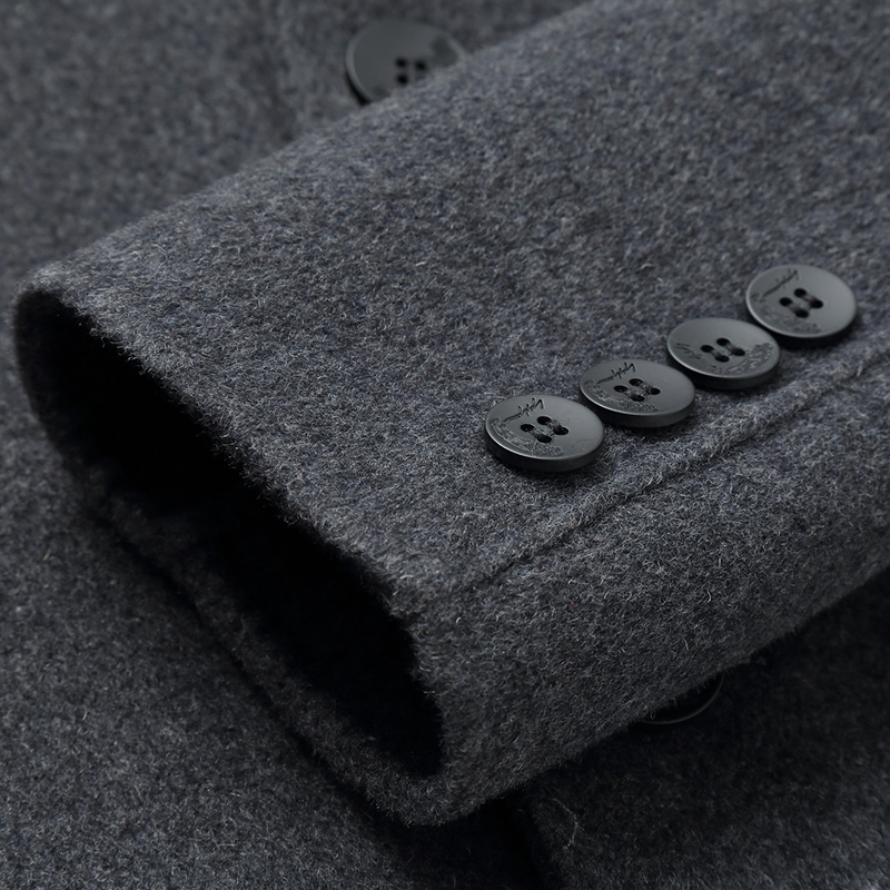 双面呢大衣男商务休闲毛呢外套秋冬季中长款韩版修身潮流呢子上衣