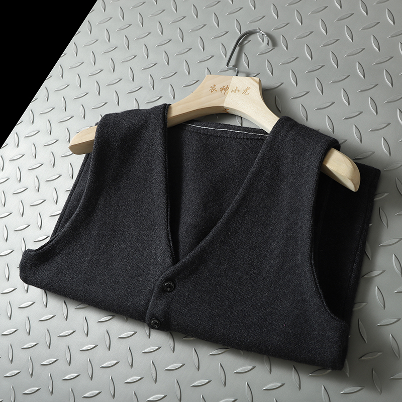 70%羊毛20%棉！有钱难买！外贸男装剪标尾货秋冬针织背心马甲外套