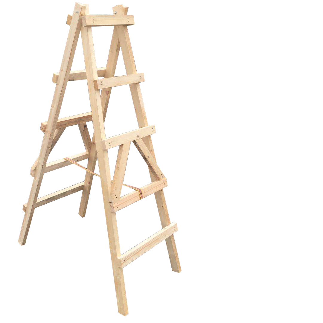 木头人字梯可行行走木质加厚家用梯子实木登高家用梯