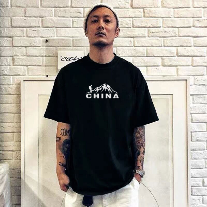 香港it潮牌港风夏季新款余文乐短袖男装圆领t恤