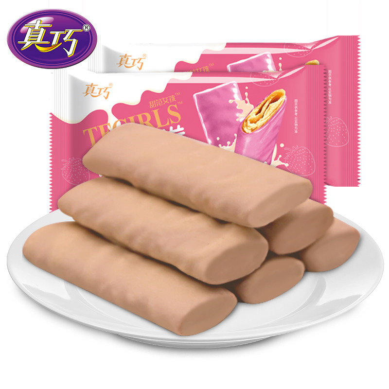 真巧 乳酸蛋卷早餐鸡蛋卷小酥饼干糕点28枚网红零食小吃 休闲食品