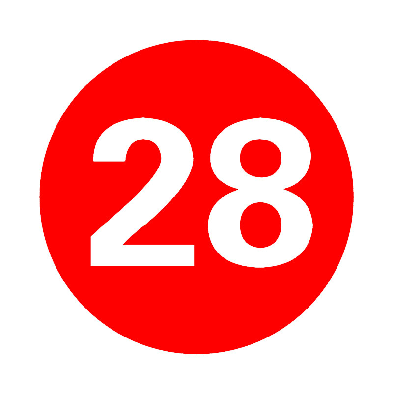 pvc防水号码数字贴纸机台编号餐桌比赛选手墙贴