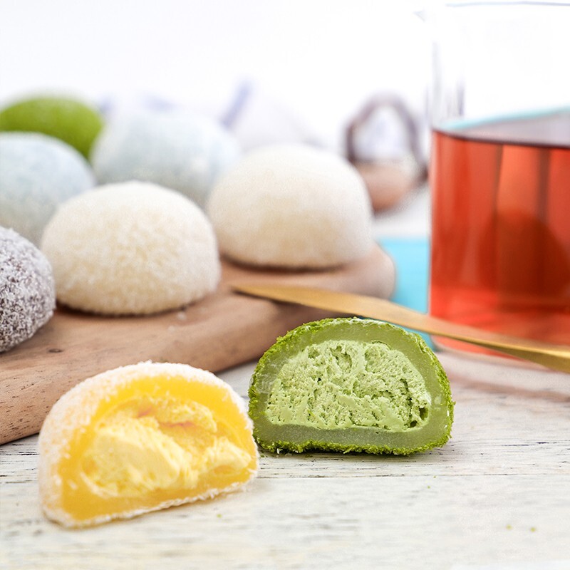 大福日式雪媚娘糯米米团糕点点心冰皮洋风椰蓉传统西式糕点