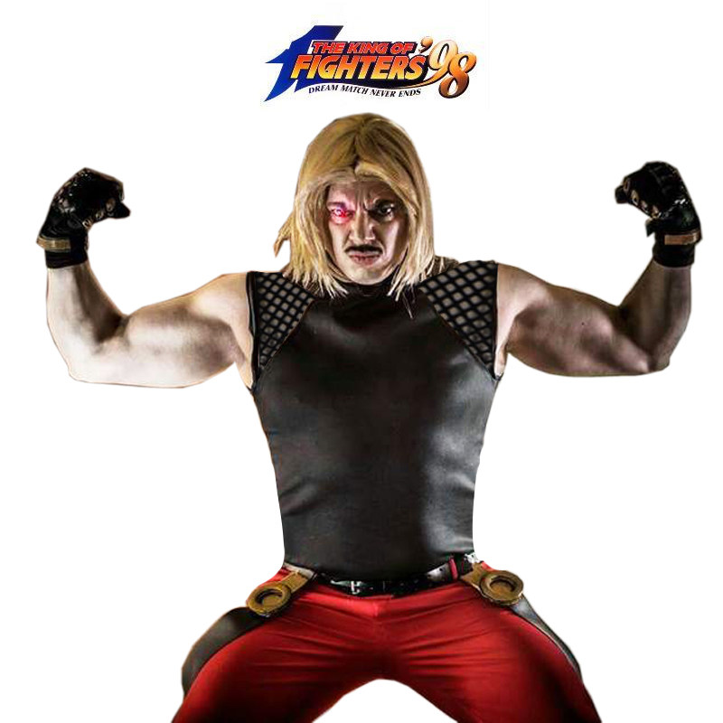 kof格斗之王拳皇怒加卢卡尔卡尔战斗cosplay男装