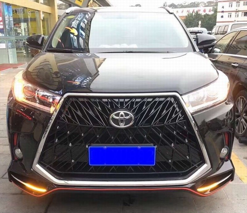 适用于201518款汉兰达改装创世汽车改装件大包围前杠中网汽车包围