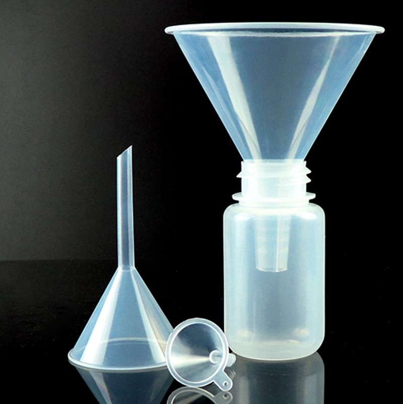 漏斗透明家用塑料小油漏大口径漏油斗三角酒漏加厚分装迷你漏斗小