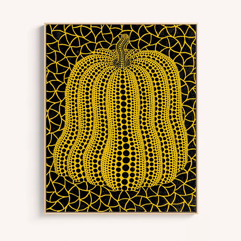 草间弥生南瓜样板房装饰画设计师挂画工作室油画餐厅现代装饰画