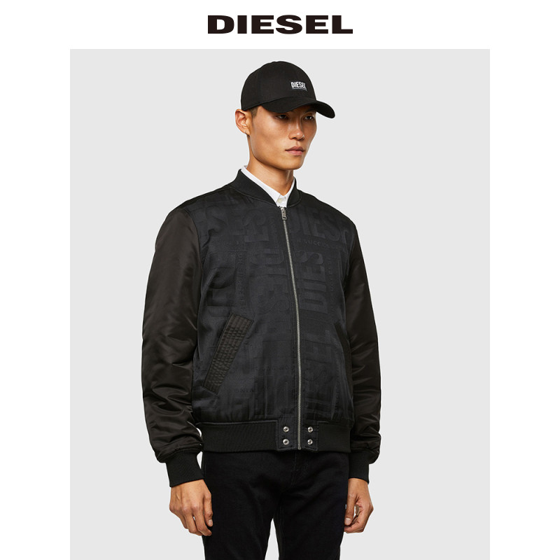 diesel2021男士印花logo飞行员棉服外套a018260bdaf