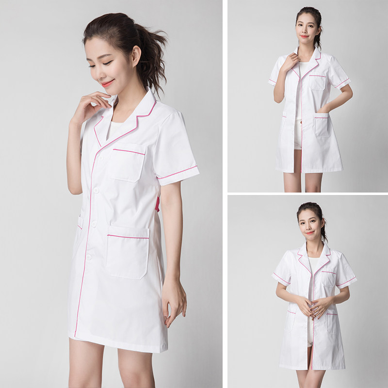 护士服夏季短袖白大褂长袖皮肤管理医生服女纹绣师美容院工作服