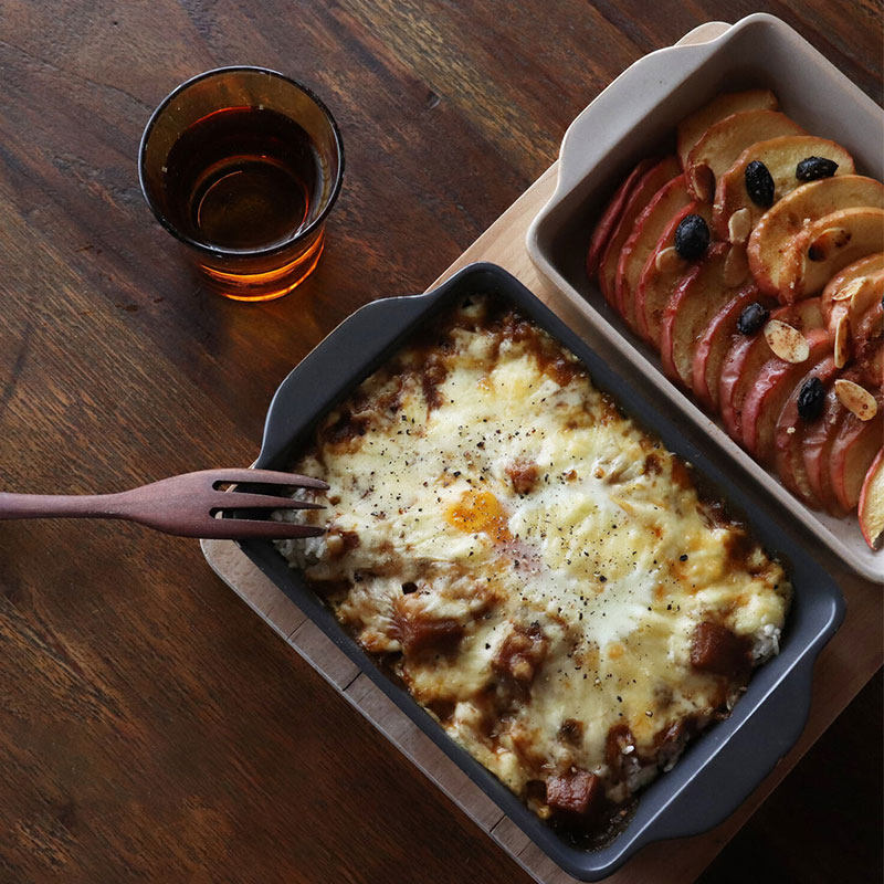 烤盘日本saliu双耳带盖陶瓷烤箱烘焙芝士焗饭盘