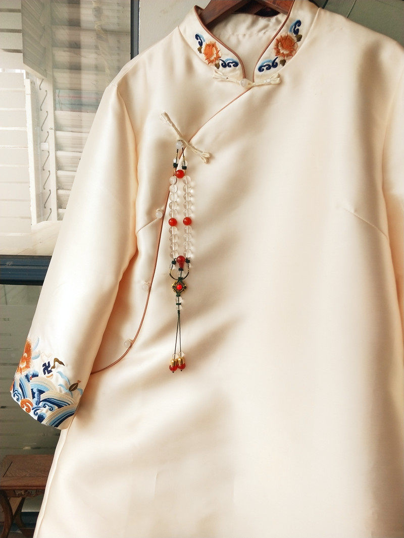 压襟水晶中式古典手工配饰二代旗袍十八子挂件胸针