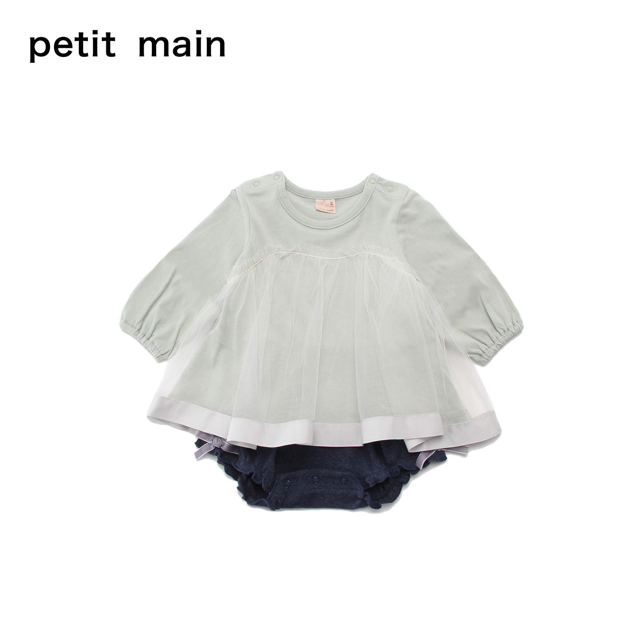 petitmain童装女婴童日系长袖爬爬服宝宝可爱连体衣2021春季新款