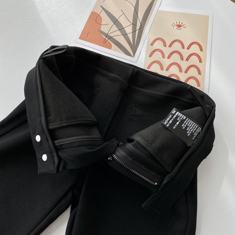 Z尊品质 别拿普通货来比！500g加绒加厚小猫魔术裤弹力打底休闲裤