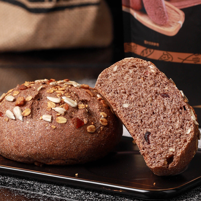 新良黑全麦粉含麦麸全麦粉黑金黑面粉粗粮面粉烘焙家用黑麦中筋粉