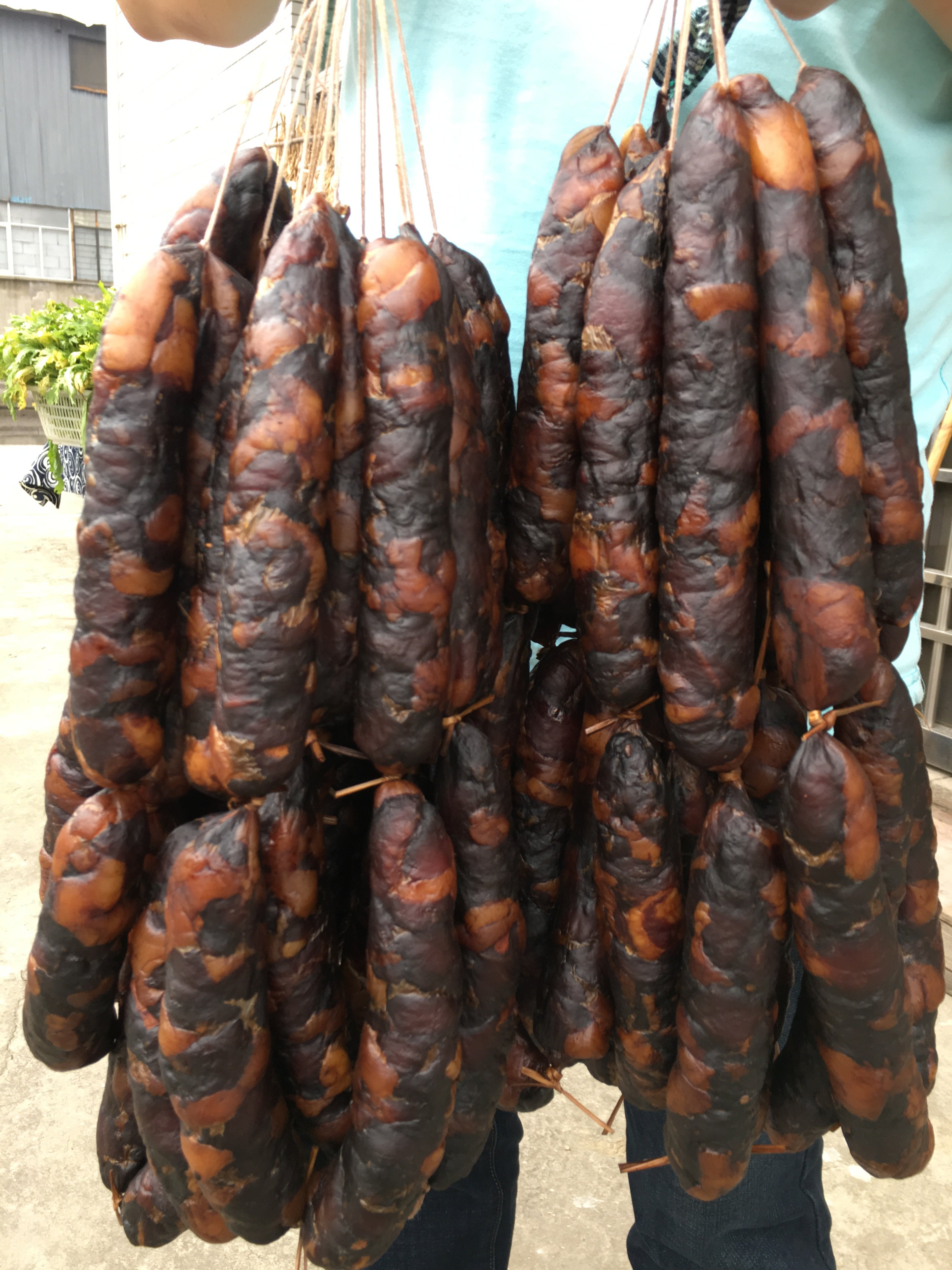 香肠新晒绍兴特产安昌腊肠老街传统手工手工制肠衣