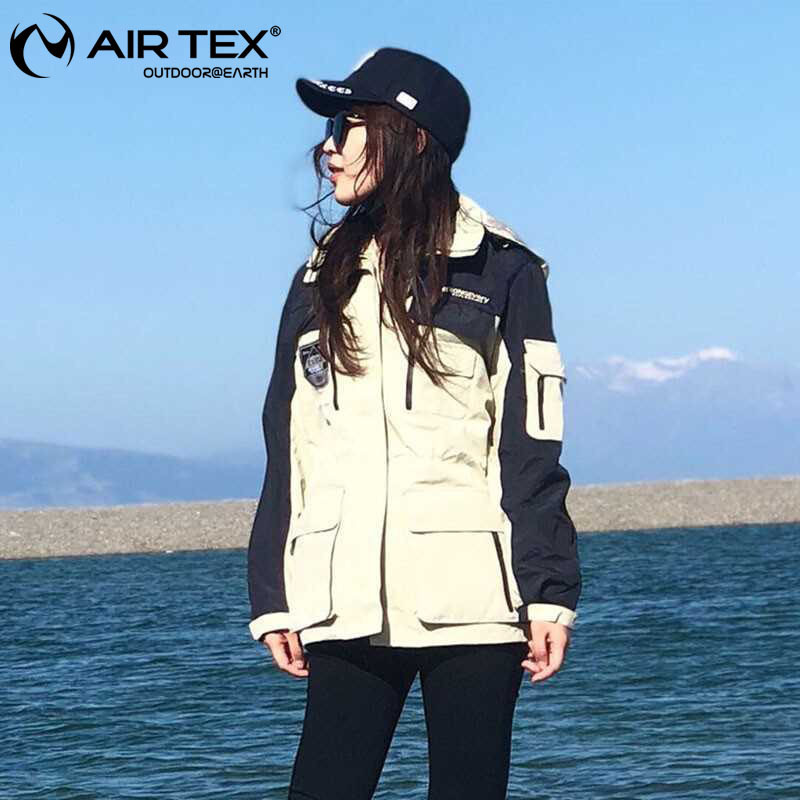 亚特户外冲锋衣男女韩国潮牌中长款防水三合一滑雪服可拆卸外套