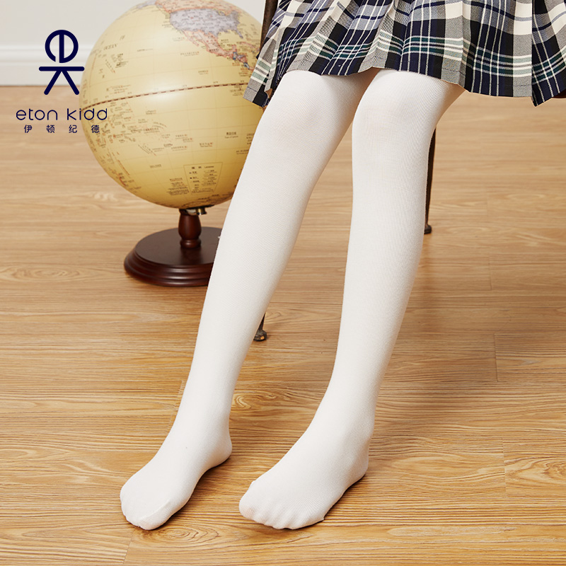 伊顿儿童白色春秋新款连裤袜女童淑女演出袜子儿童袜子016岁