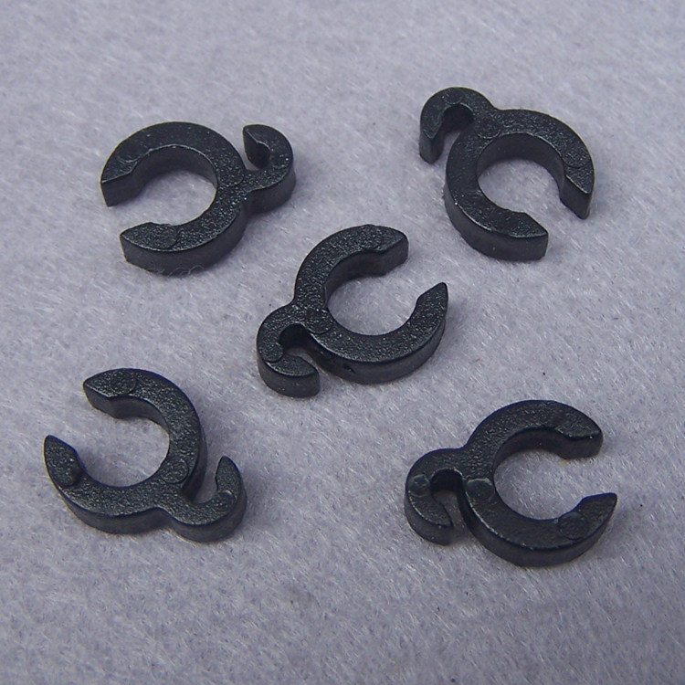 勾卡钢丝电线一体式黑色塑料二合一卡扣吊灯塑料配件灯具配件