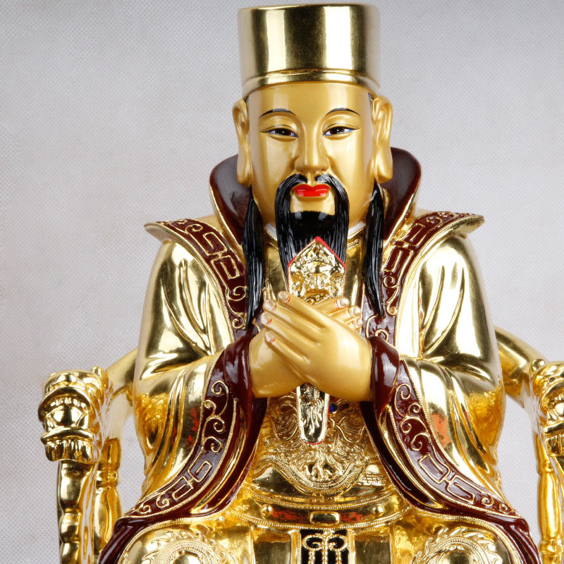 家用供奉香樟樟木雕刻北极紫薇大帝玉皇大帝天公木雕