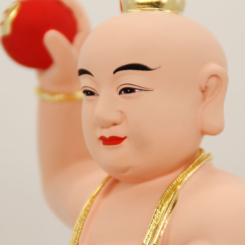 祖师新品香樟木工艺金英神像手工雕刻金银家用木雕