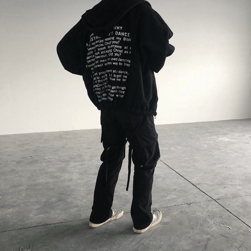 ERD忧郁的富二代高街风潮牌男女情侣秋冬拉链宽松连帽衫卫衣外套